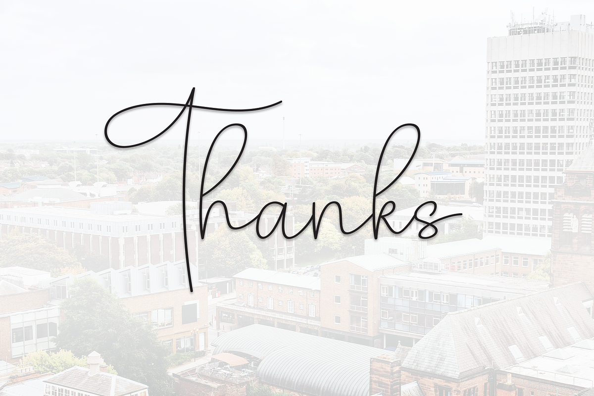 Hello Brimingham | Script Font, a Handwritten Font by Scratchones (Photo 8 of 8)