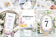 Wildflowers Wedding Template Bundle, a Stationery Template by MarryMeMoments (Thumbnail 1 of 8)
