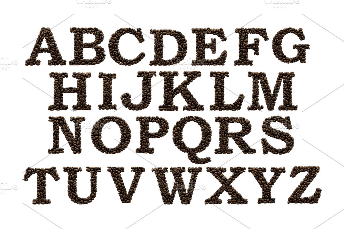 Coffee - OTF colour font + Extras preview 3