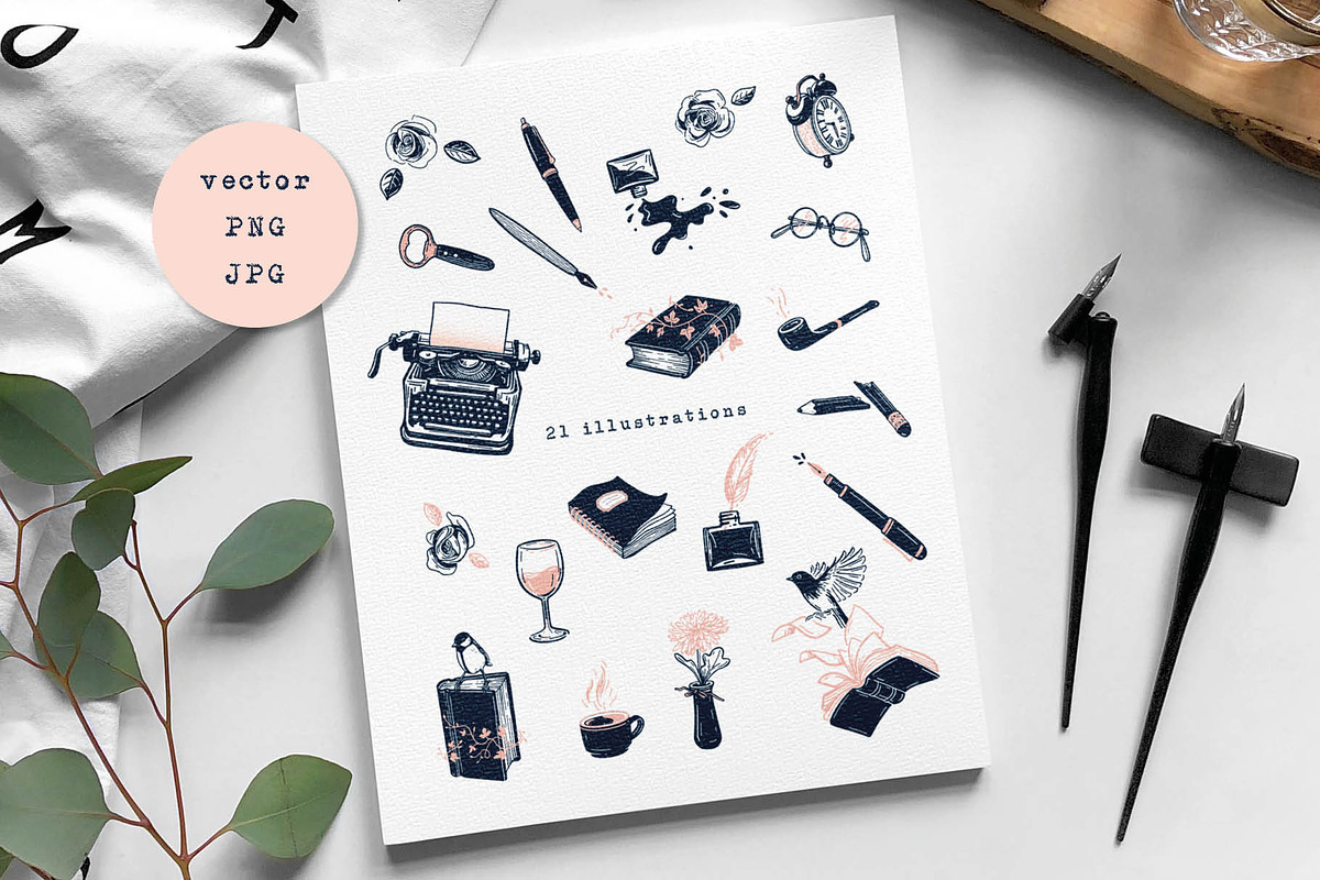 Nonfiction Typewriter Font & Extras preview 5