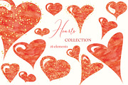 Watercolor Hearts Collection 001, an Object Graphic by savanamm design (Thumbnail 1 of 4)