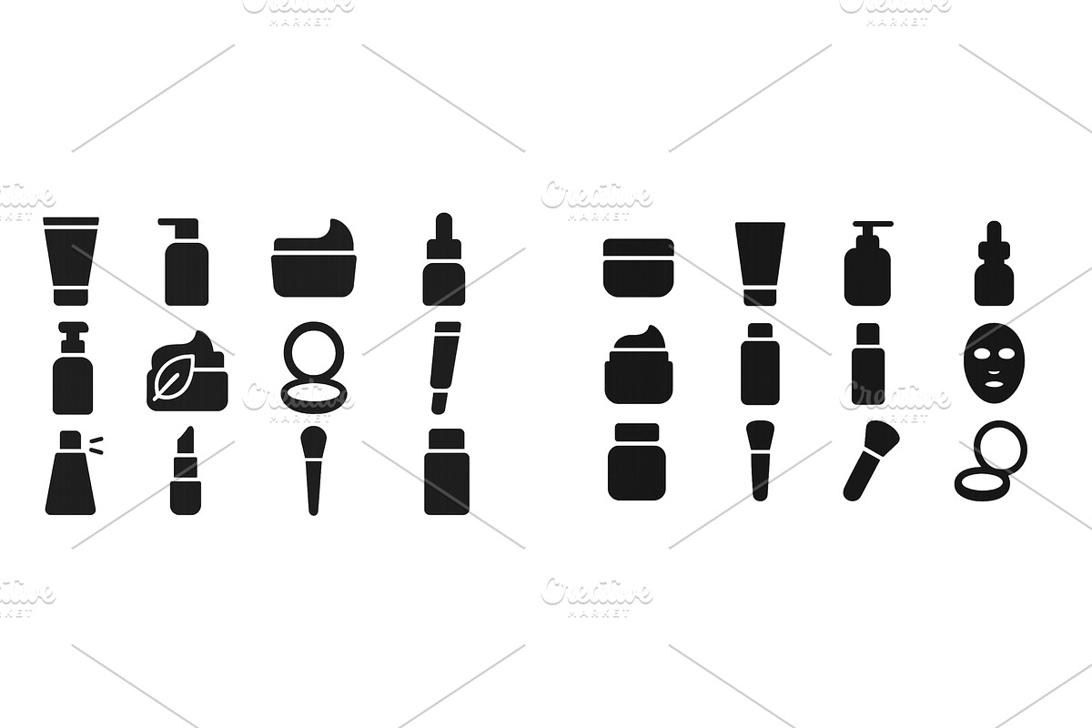 Collection of various skincare and, an Object Illustration by ZinetroN