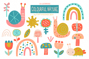 Colourful Nature Clipart Set