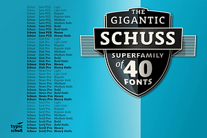 10 Fonts Schuss Slab Pro