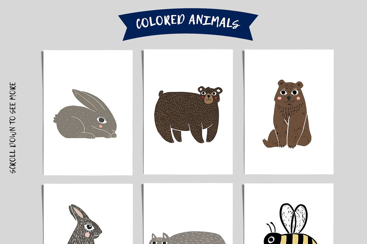 Cute animals BUNDLE, an Animal Illustration by Mii Lab (Photo 17 of 20)