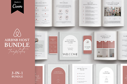 Airbnb host templates BUNDLE Canva