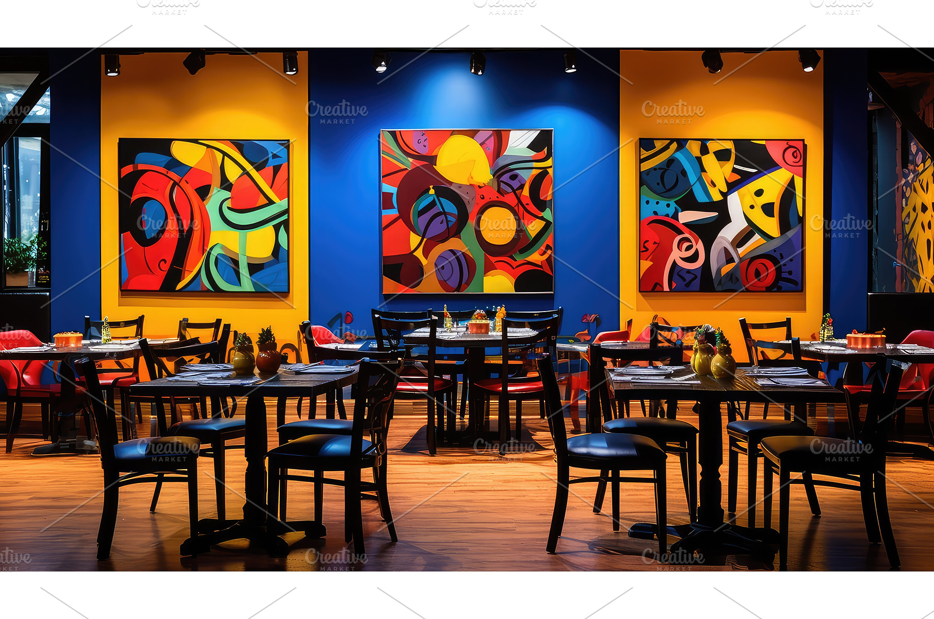 lighting design restaurant, an Architecture Photo by pikepicture