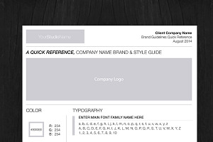 Brand & Style One Page Guideline