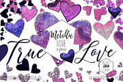 Navy & Pink Love Hearts Clipart, an Illustration by ClipartBrat Graphics (Thumbnail 1 of 5)