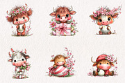 Whimsical Easter Highland Cow Clipar, an Illustration by CreationArt (Thumbnail 5 of 7)