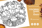 Magic Autumn Forest coloring pages, an Illustration by Color and Decor (Thumbnail 1 of 6)