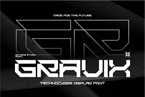 GRAVIX - TECHNOCYBER DISPLAY FONT