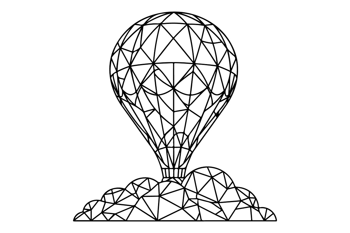 Hot Air Balloon Silhouette Bundle, an Object Illustration by Gaye Art (Photo 16 of 31)