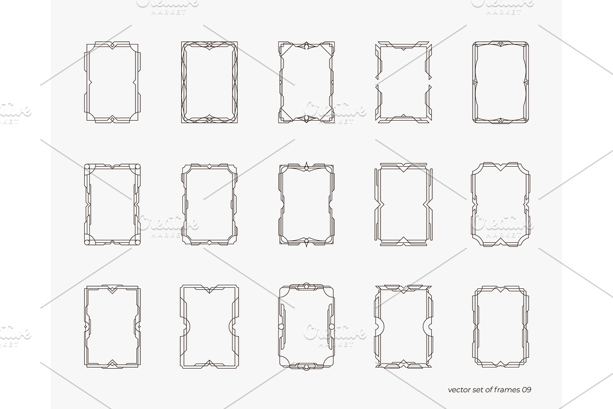 Vector Frames Set A4 format, a Pattern Graphic by andrii-pozdniakov (Photo 2 of 2)