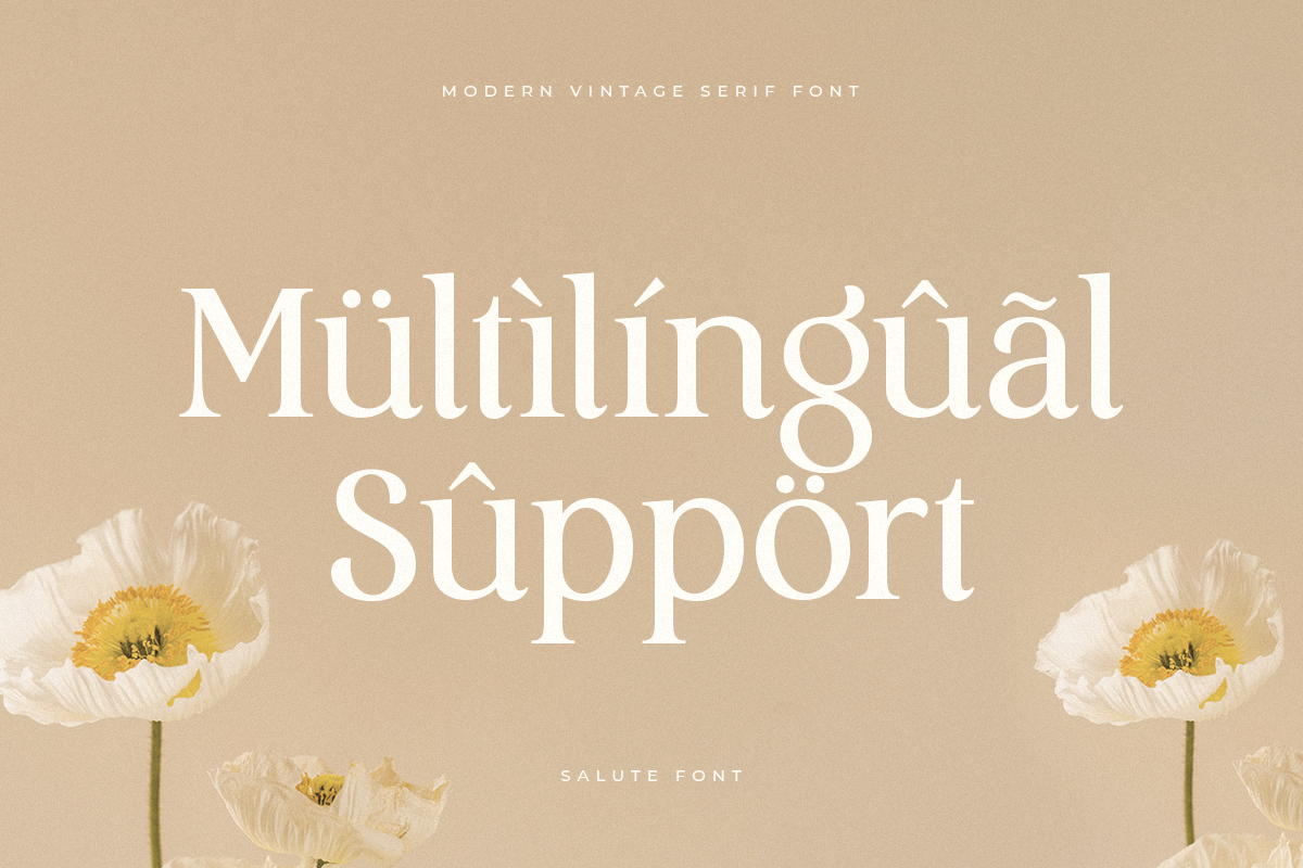 Salute - Modern Vintage Beauty Font, a Serif Font by Sensatype (Photo 20 of 21)