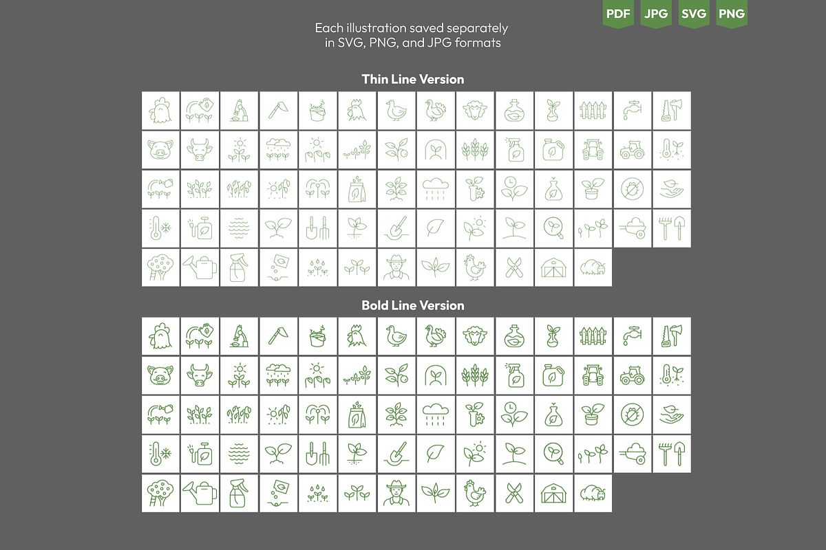 Agriculture & Farming Line Icons Set, an Outline Icon by Ilia Design (Photo 9 of 10)