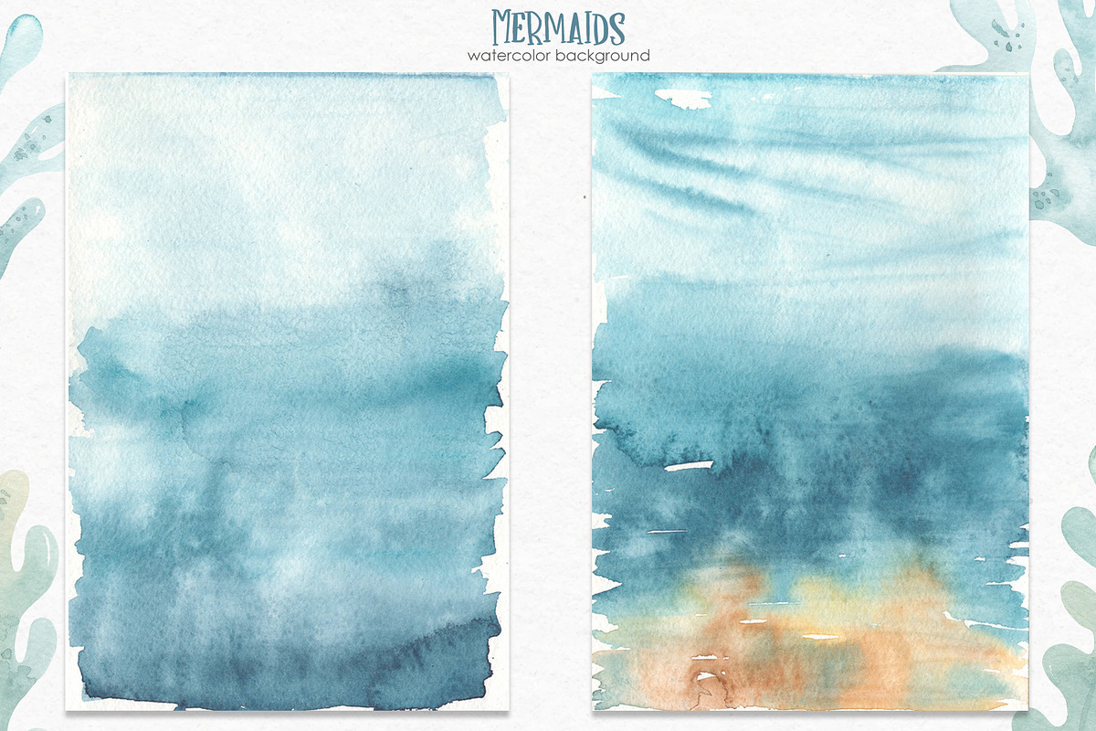 Mermaids watercolor collection, an Animal Illustration by Marina Ermakova (Photo 5 of 16)