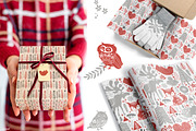 Scandinavian Christmas set, an Animal Illustration by Mio Buono (Thumbnail 6 of 7)