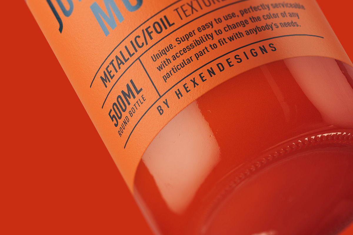 Juice Round Bottle Mockup, a Product Mockup by HexenDesigns (Photo 11 of 12)
