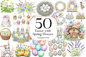 Watercolor Easter Bunny PNG Clipart., an Object Illustration by KennedyStudio