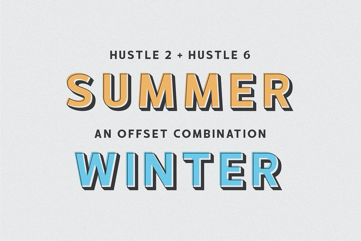 HUSTLE | vintage 5 layered font preview 5