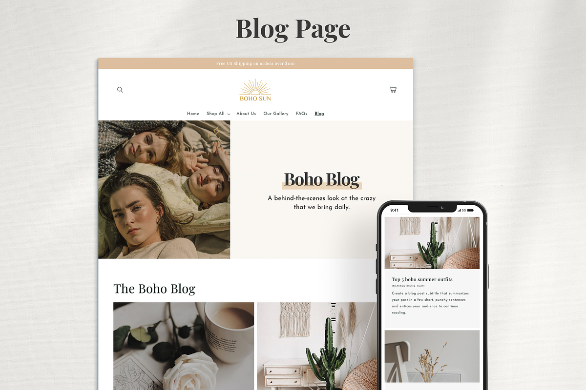 Boho Sun - Fashion Shopify Theme, a Templates & Theme by InspiredTheme (Photo 4 of 8)