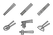 390 Sushi Restaurant Icons, an Outline Icon by adenpinkstore (Thumbnail 4 of 13)