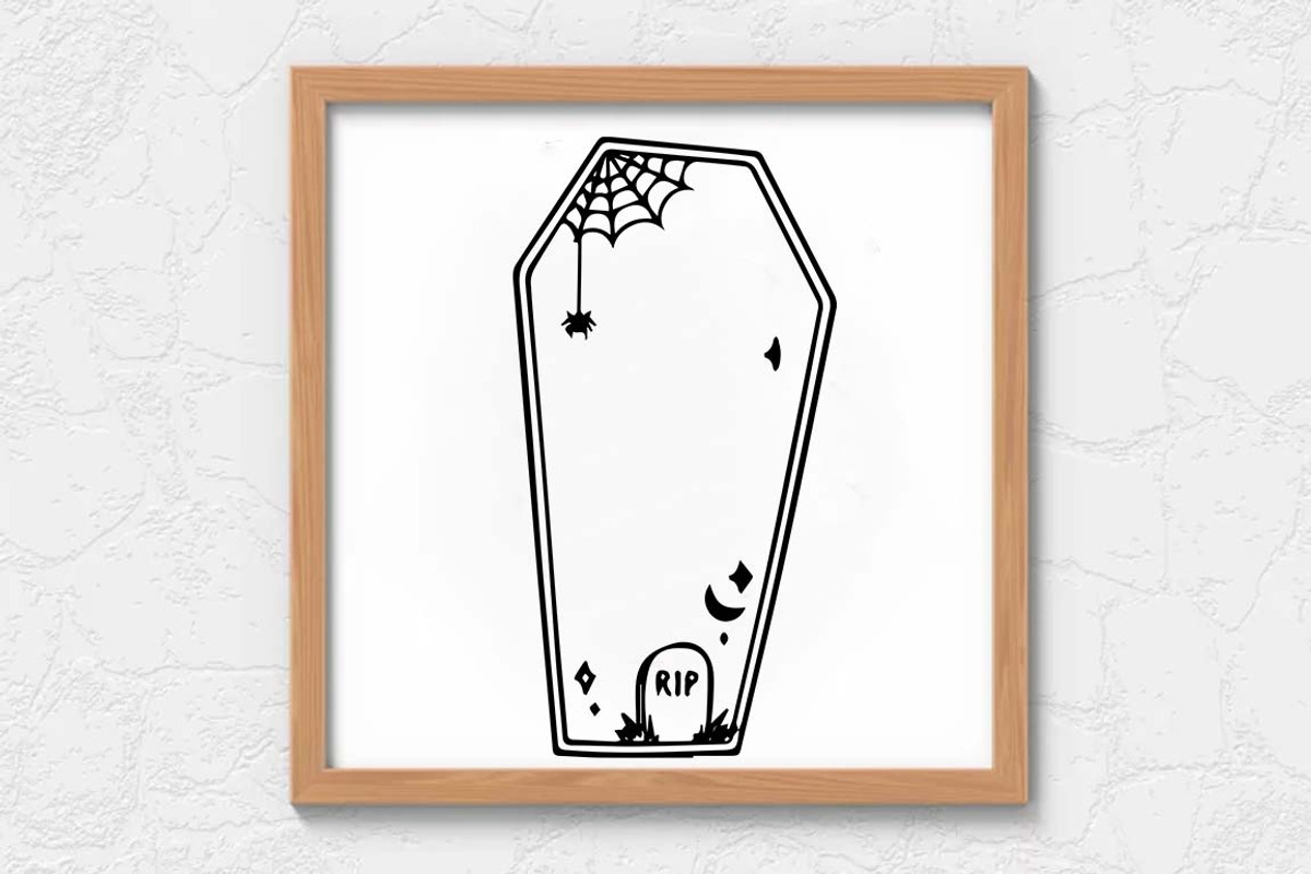 Doodle Halloween Frame SVG Bundle, an Object Graphic by FiveStarCrafting (Photo 4 of 11)