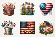 Rustic 4th of July Clipart, an Illustration by RobertsArt (Thumbnail 5 of 7)