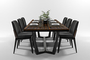 Dining furniture set 2807, a Furniture 3D Model by inDahouze (Thumbnail 4 of 11)