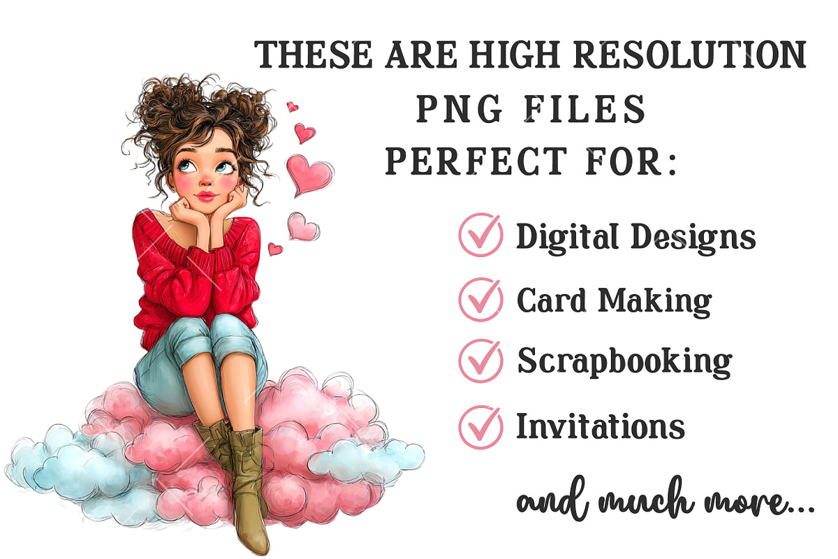 Whimsical Valentine Fairy Clipart, an Illustration by OK Design (Photo 6 of 6)