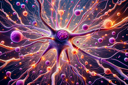 Neuron Network wit Synaptic Activity, a Health & Medical Photo by angellodeco