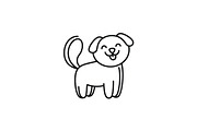 Dog puppy line art vector logo, a Branding & Logo Template by Vectorium Studio (Thumbnail 2 of 2)