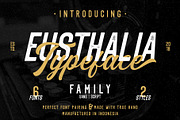 Eusthalia Typeface Family (6 Fonts), a Script Font by YdhraStudio (Thumbnail 1 of 14)