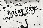 Rainy Days - a Playful typeface, a Script Font by Anna Ivanir (Thumbnail 1 of 5)