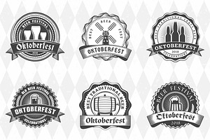 Set of Oktoberfest Badges