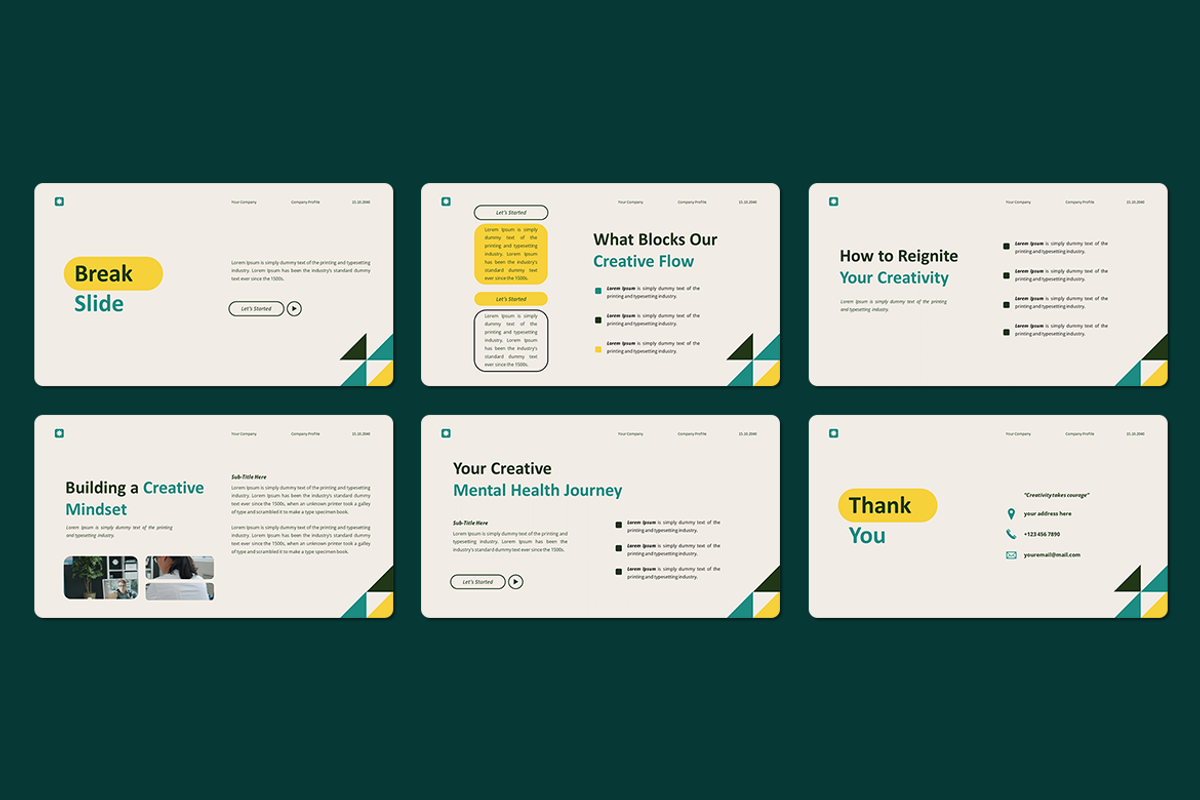 Creative Mental Health Google Slides preview 3