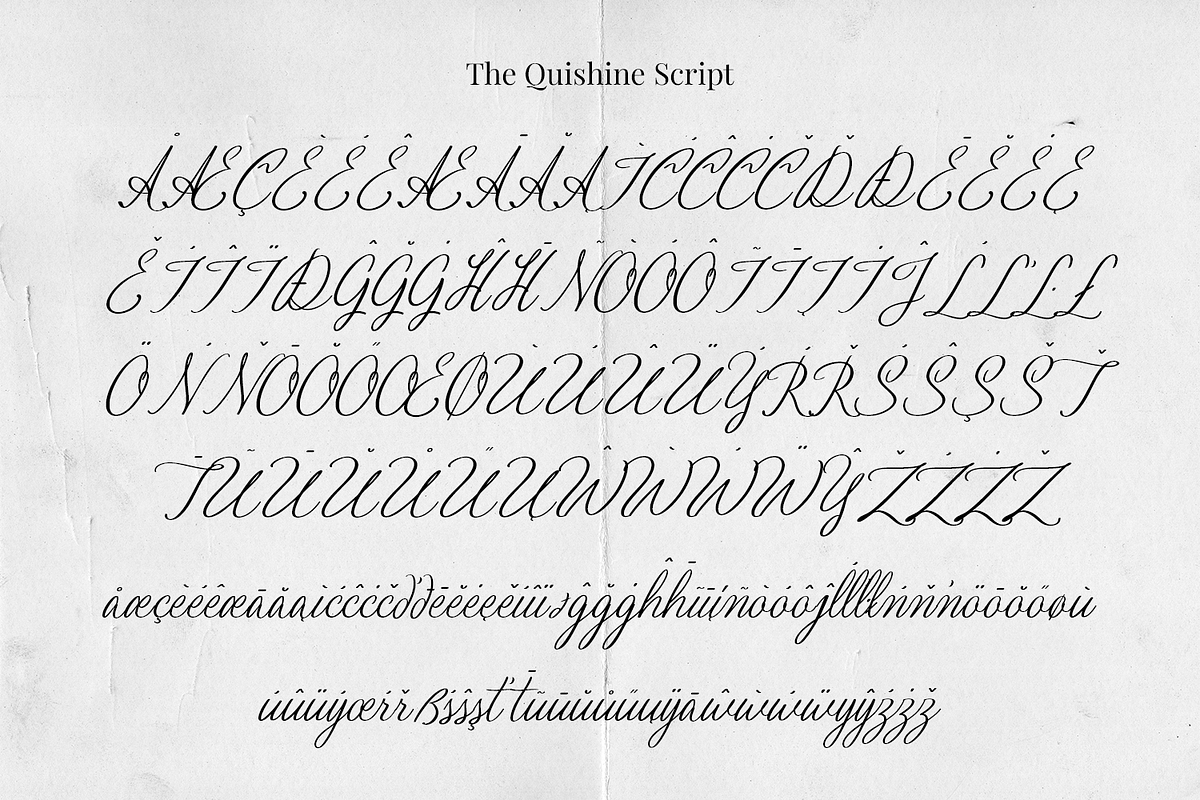 Quishine - Classic Handwritten Font, a Handwritten Font by Haps Space (Photo 13 of 14)