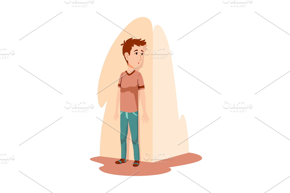 Kid playing hide and seek. Playing, an Illustration by the8monkey