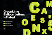 Green Lime Balloon Letters Inflate, a Graphic by Pengedar Seni (Thumbnail 1 of 4)