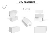 Front Tuck Mailing Box Mockup, a Packaging Mockup by Sheikhadesign (Thumbnail 2 of 11)
