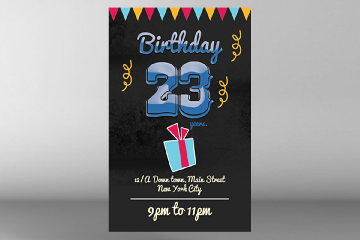 Birthday Flyer, a Flyer Template by PenciGraphics (Photo 2 of 2)
