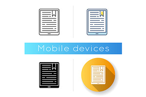 Handheld E-reader Icon