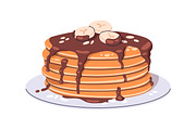 Yummy American pancake stacks set, a Food Illustration by Good Studio (Thumbnail 7 of 11)
