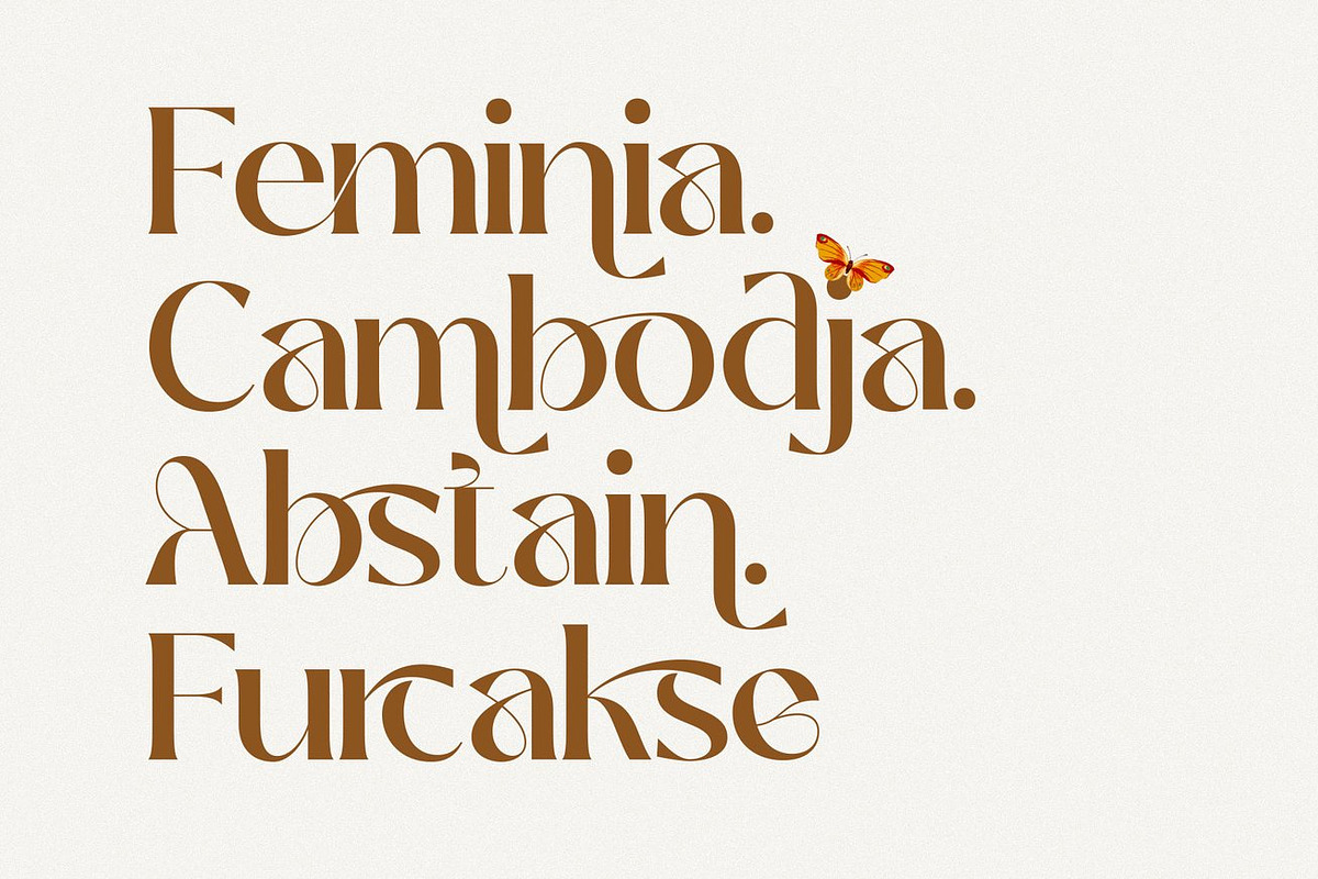 Abstain Ligature Luxury Serif, a Serif Font by Luna Shop (Photo 4 of 9)