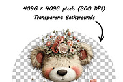Whimsical Teddy Bear Birthday PNG, an Illustration by one-touch (Thumbnail 17 of 18)