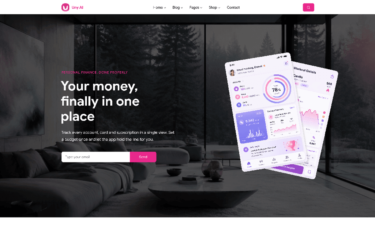 Uny AI - WP Theme & Flexible Builder, a WordPress Template by emagweb (Photo 3 of 12)