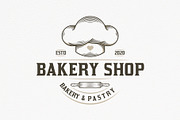 Bakery Shop Vintage Logo Template, a Branding & Logo Template by vectorwithin (Thumbnail 2 of 3)