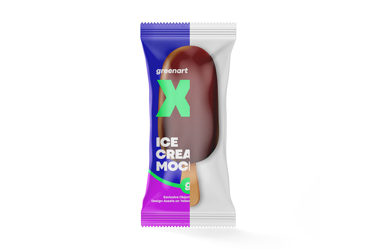 Ice Cream Bar Mockup, a Packaging Mockup by Green Art (Photo 2 of 5)