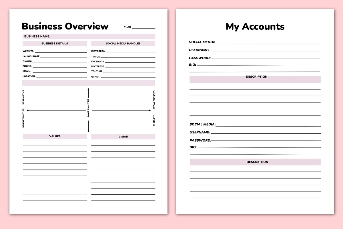 Editable Website Planner Canva